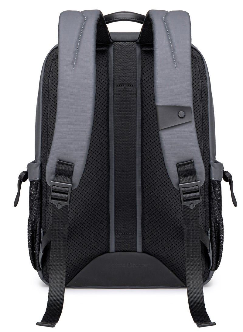 Laptop Backpack for Men 21L fit 15.6 Inch Laptop Travel Backpack with 10.9-inch Tablet Compartment Anti-theft Zipper Pocket Water Resistant Office Backpack B00534 Grey