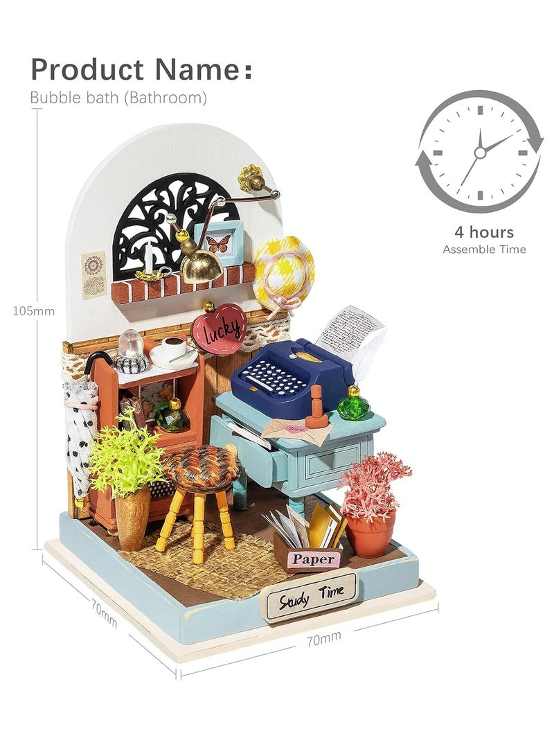 Rolife Record Mood Study DIY Miniature House DS017, DIY 3D Puzzles for Adults/Teens, Unique Gift for Craft Hobby and Creative Home Decor