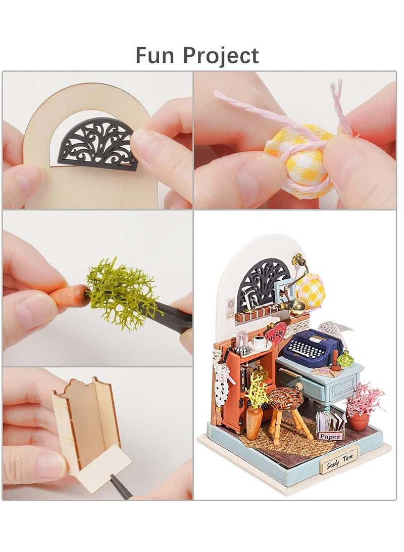 Rolife Record Mood Study DIY Miniature House DS017, DIY 3D Puzzles for Adults/Teens, Unique Gift for Craft Hobby and Creative Home Decor