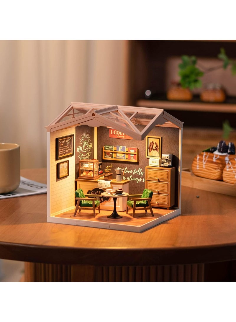 Rolife Super Creator Daily Inspiration Cafe Plastic DIY Miniature House Kit DW001,DIY 3D Puzzles for Adults/Teens, Creative Home Decor, Unique Gift for Craft Hobby Adults/Teens