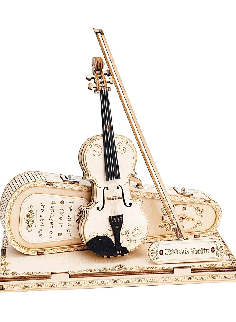 ROKR Violin Capriccio Model 3D Wooden Puzzle TG604K,3D Wooden Puzzles for Adults/Teens, Creative Home Decor, Unique Gift for Craft Hobby Adults/Teens