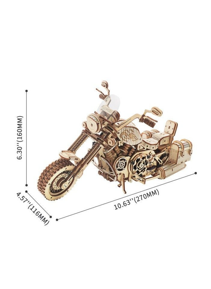 ROKR Cruiser Motorcycle LK504,3D Wooden Puzzles for Adults/Teens, Creative Home Decor, Unique Gift for Craft Hobby Adults/Teens