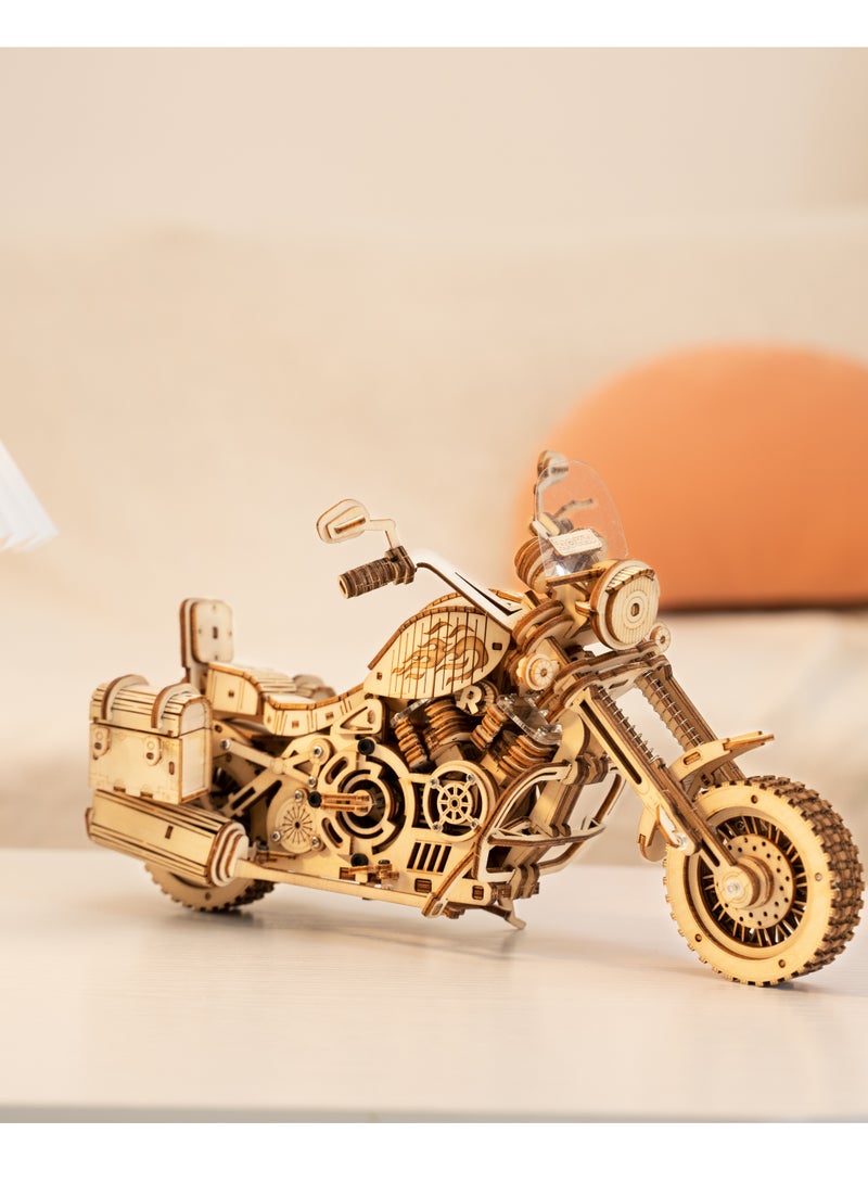 ROKR Cruiser Motorcycle LK504,3D Wooden Puzzles for Adults/Teens, Creative Home Decor, Unique Gift for Craft Hobby Adults/Teens