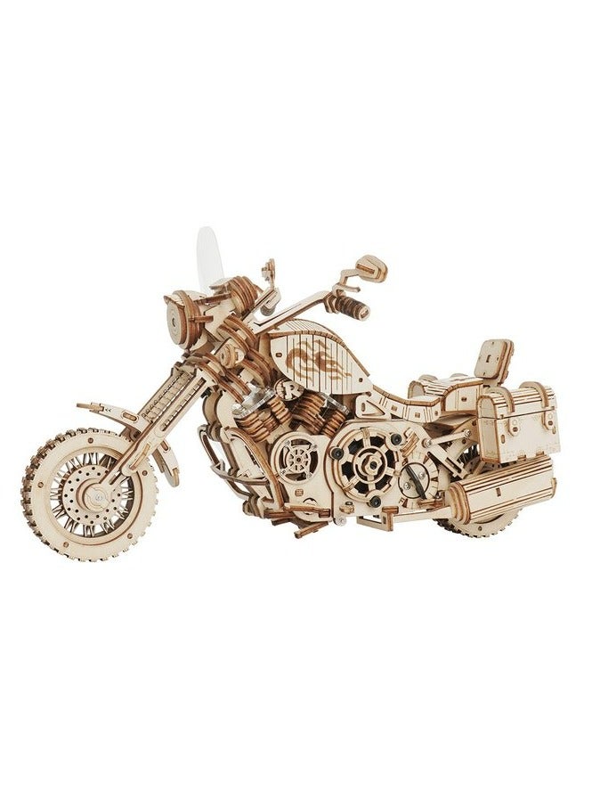 ROKR Cruiser Motorcycle LK504,3D Wooden Puzzles for Adults/Teens, Creative Home Decor, Unique Gift for Craft Hobby Adults/Teens