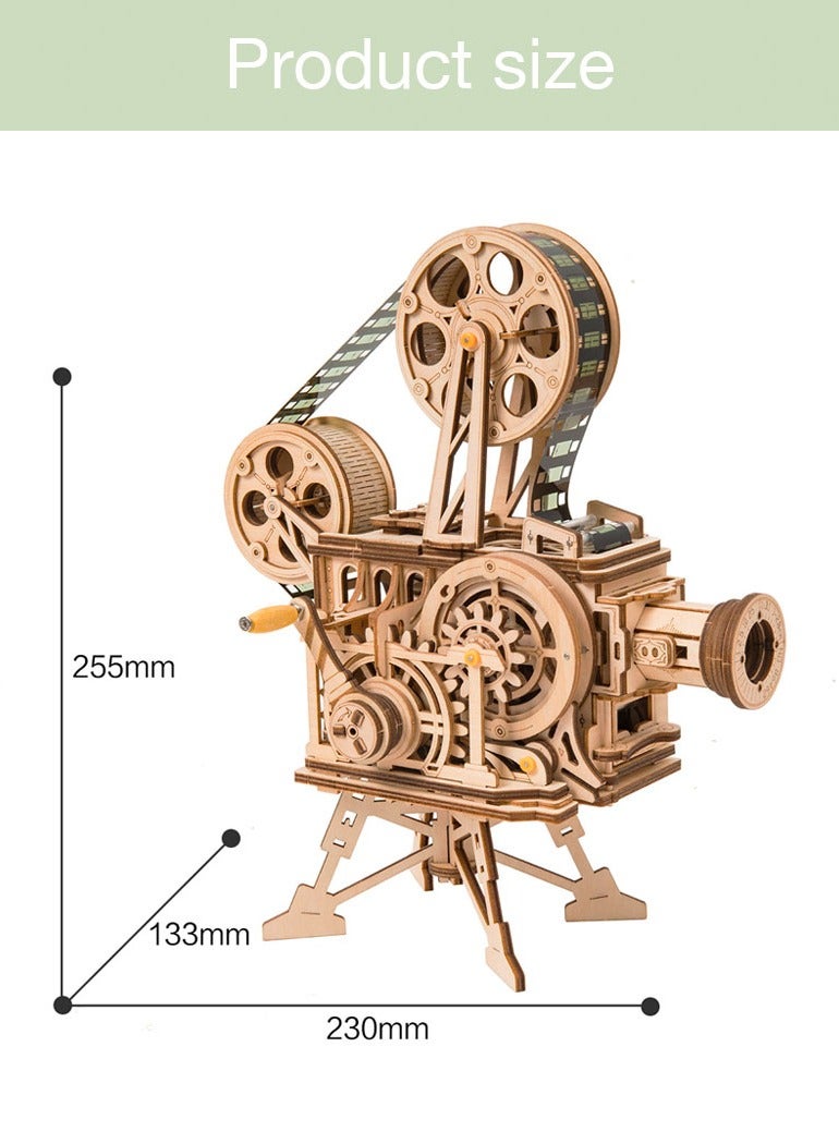 ROKR Vitascope Movie Projector LK601,3D Wooden Puzzles for Adults/Teens, Creative Home Decor, Unique Gift for Craft Hobby Adults/Teens