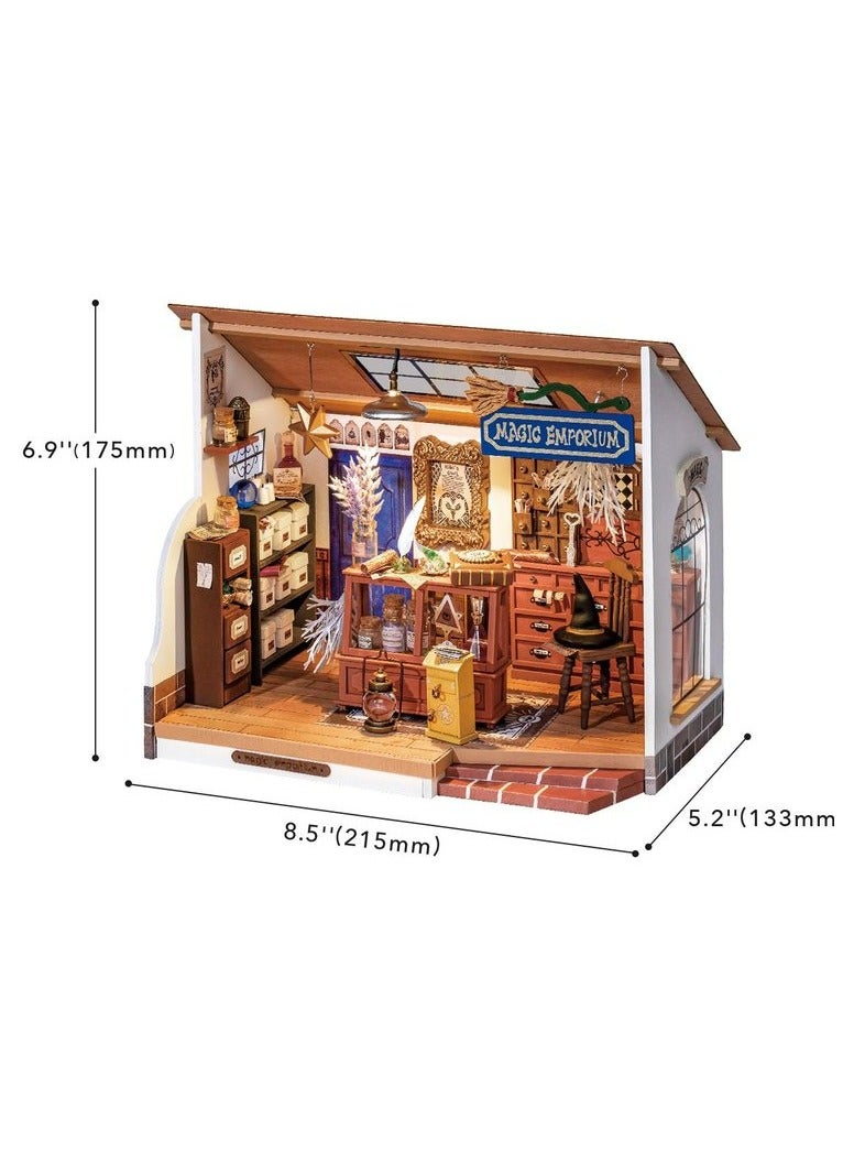 Rolife Kiki's Magic Emporium DIY Miniature House Kit DG155, 3D Wooden Puzzles for Adults/Teens, Creative Home Decor, Unique Gift for Craft Hobby Adults/Teens