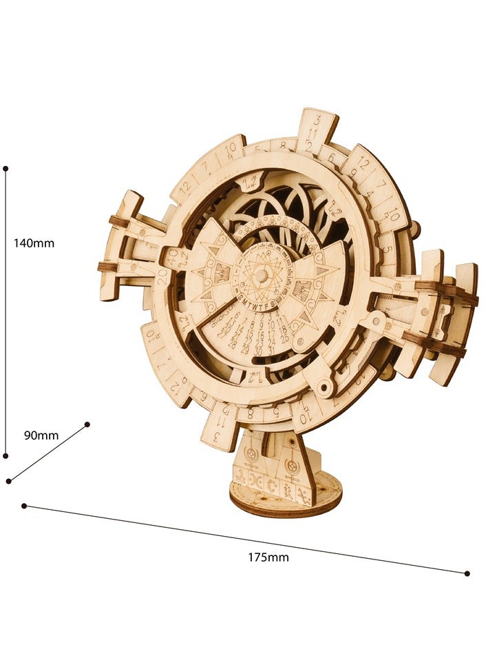 ROKR Perpetual Calendar LK201, Assembly Brain Teaser 3D Wooden Puzzle DIY Build Model Crafts Kits, Unique Home Decor Birthday Gifts for Teens or Adults