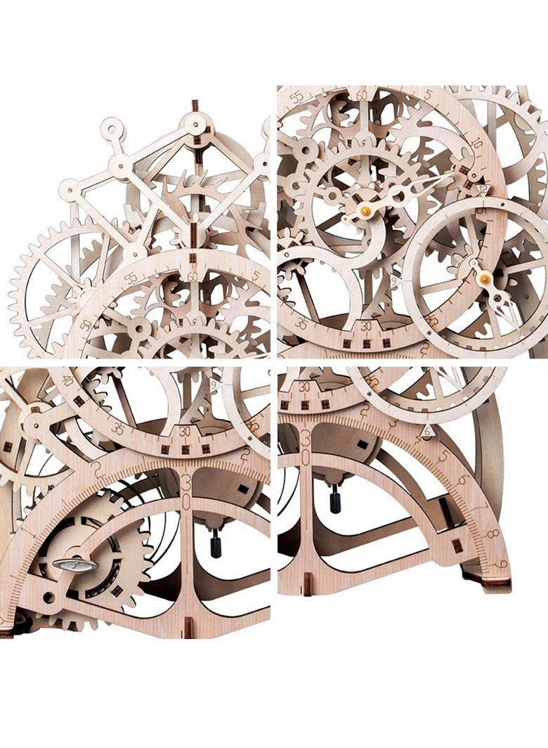 ROKR Pendulum Clock Mechanical Gears LK501,3D Wooden Puzzles for Adults/Teens, Creative Home Decor, Unique Gift for Craft Hobby Adults/Teens