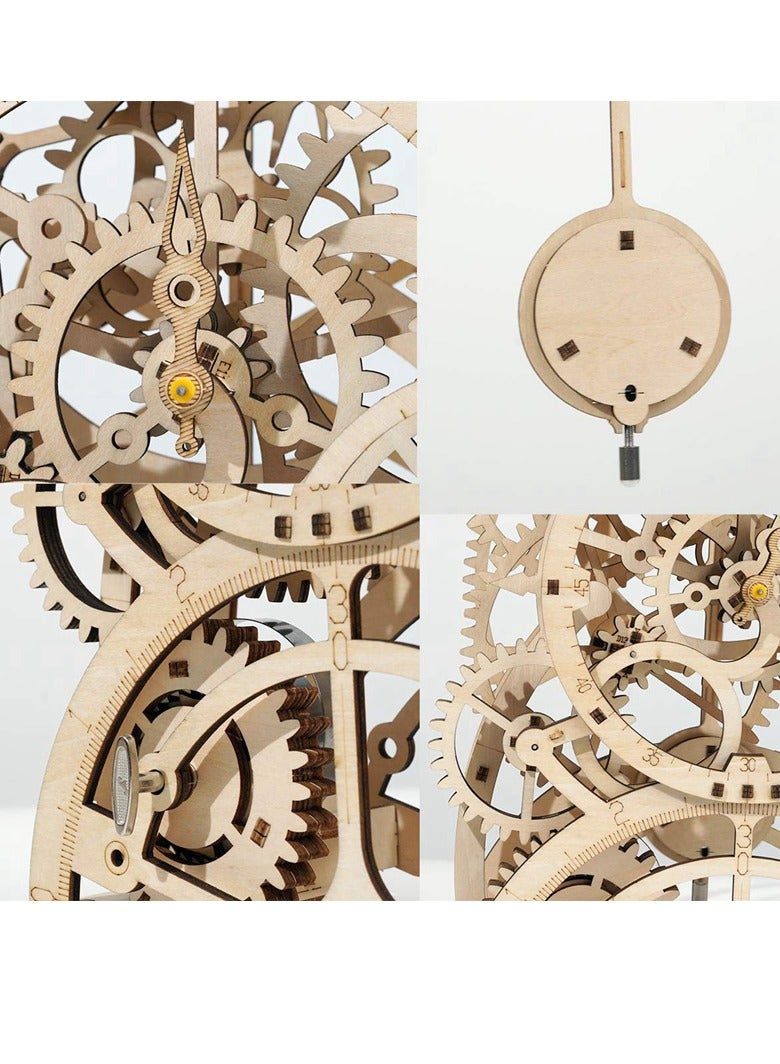 ROKR Pendulum Clock Mechanical Gears LK501,3D Wooden Puzzles for Adults/Teens, Creative Home Decor, Unique Gift for Craft Hobby Adults/Teens