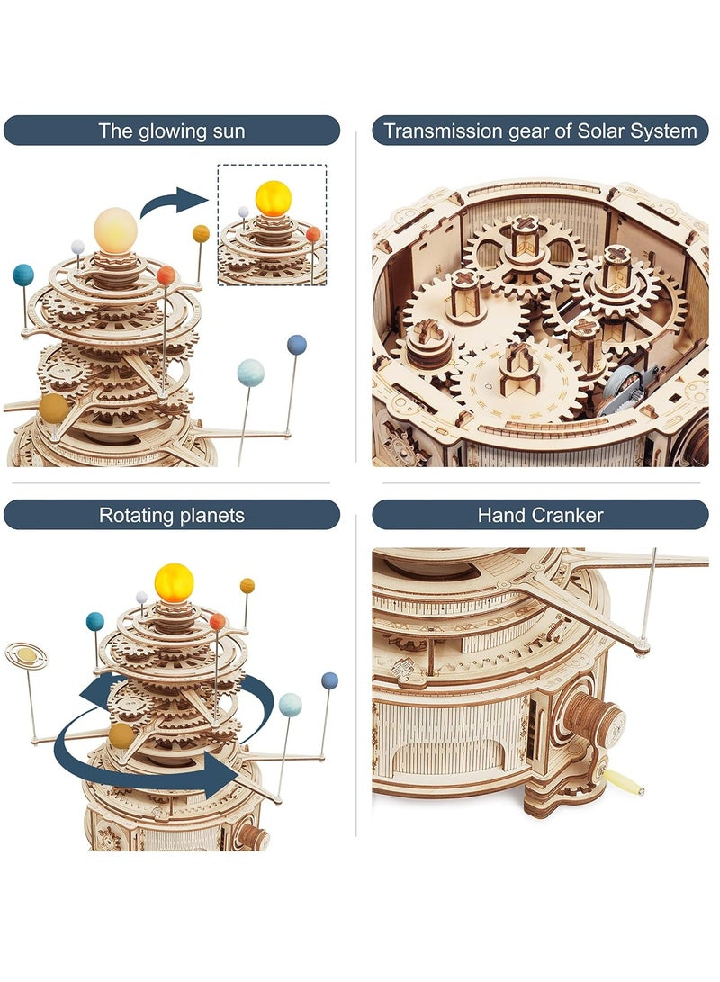 ROKR Mechanical Orrery ST001,3D Wooden Puzzles for Adults/Teens, Creative Home Decor, Unique Gift for Craft Hobby Adults/Teens