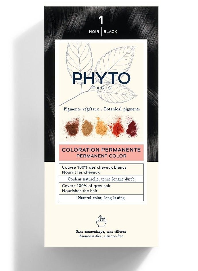 Phytocolor Permanent Hair Color 1 Black