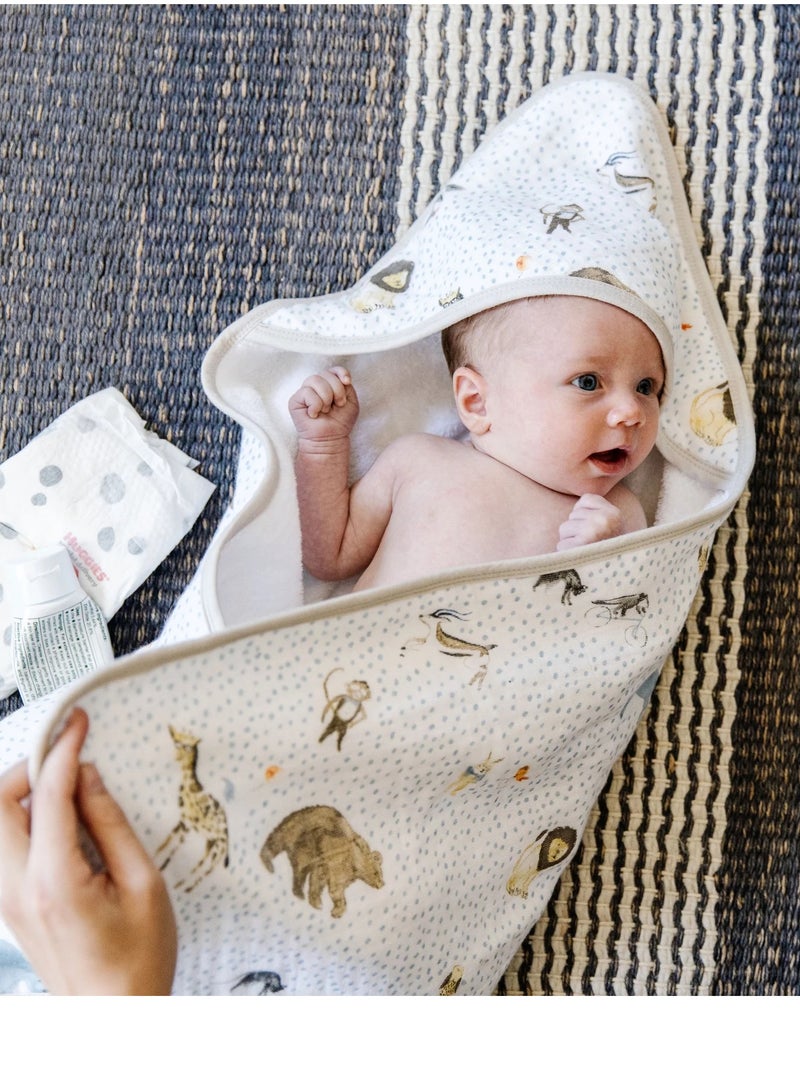 Cotton Muslin Hooded Infant Towel Party Animals