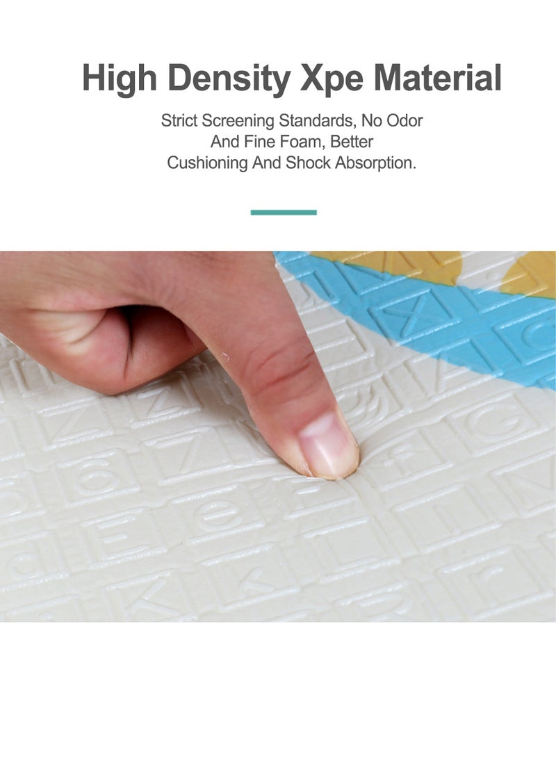 Double-Sided Cartoon Folding Crawling Mat Living Room Home Thickening Moisture Barrier Floor Mat Baby Crawling Mat