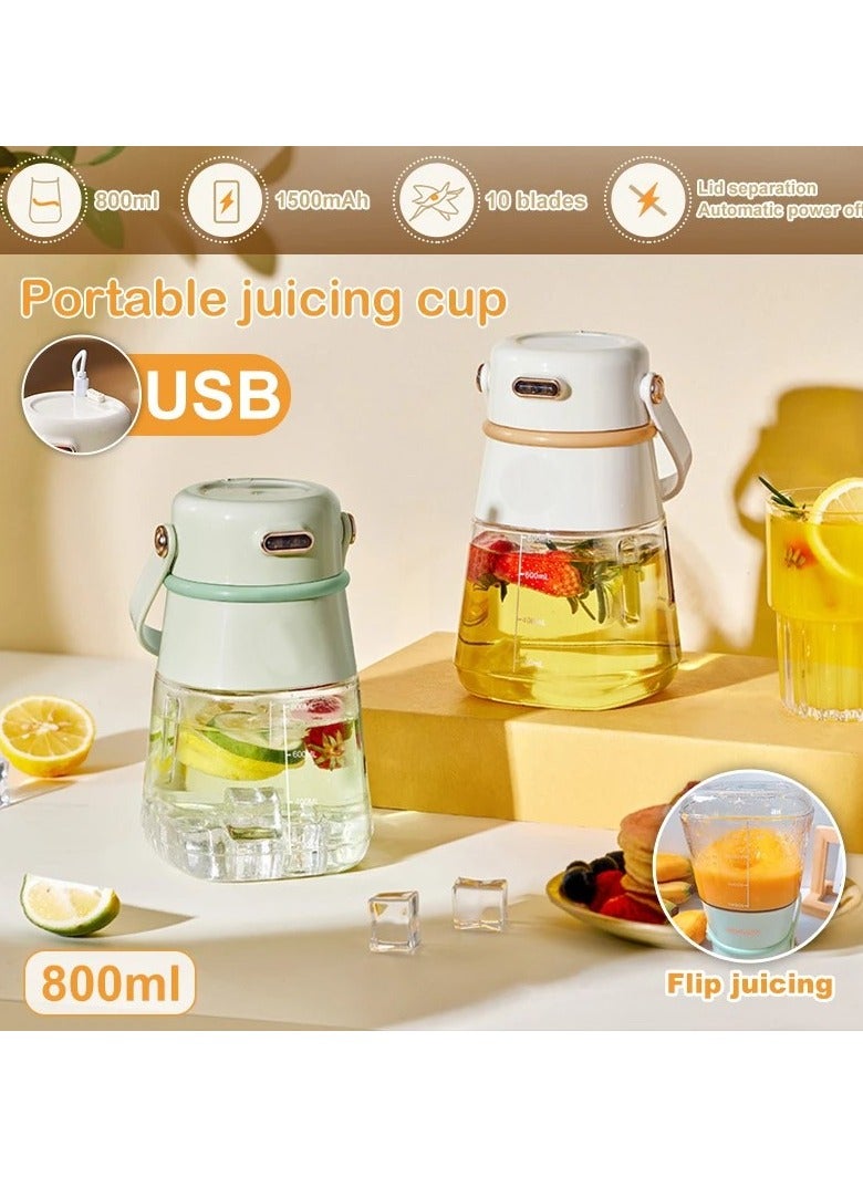 Portable Blender Juicer 800mlfresh Fruit Juicers Mixeur Wireless Rechargeable Juicer Cup Multifunction Juice Maker Machine