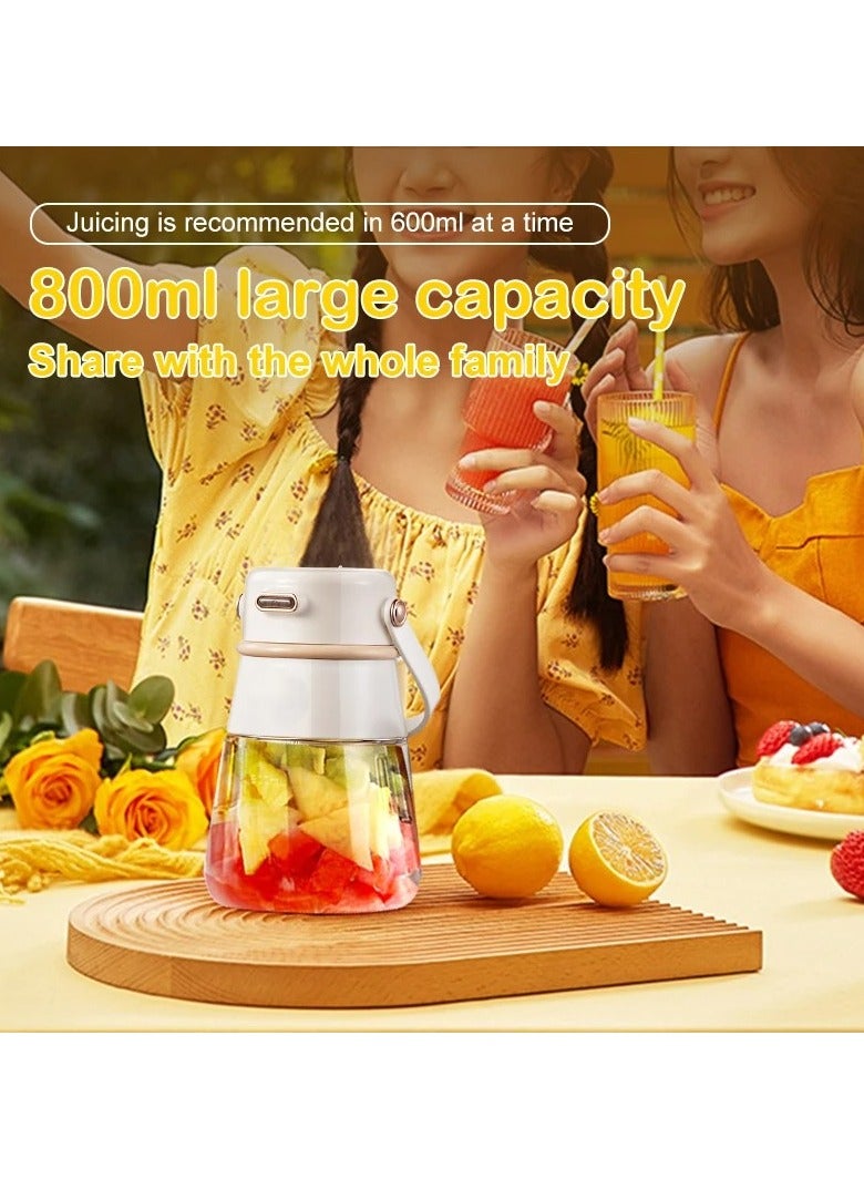 Portable Blender Juicer 800mlfresh Fruit Juicers Mixeur Wireless Rechargeable Juicer Cup Multifunction Juice Maker Machine
