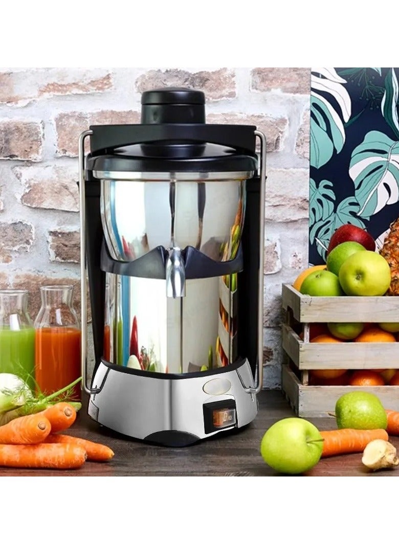 Juicer 700W Stainless Steel Juice Extractor With 75mm Wide Feed Tube 2 Speed Transparent Juice Jug Pulp Container Anti Drip For Home Office Restaurant & Cafeteria JEM50.000BS Silver