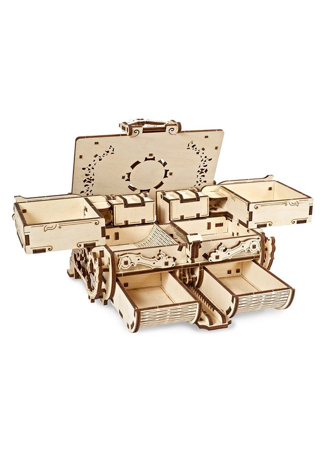 189-Piece 3D Wooden Puzzle, The Amber Box - Camel Brown 37.8x3.2x17cm