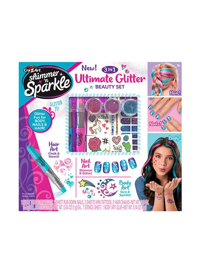 Ultimate Glitter Beauty Set 35.56 x 6.4 x 30.5cm