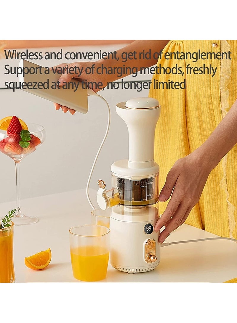Portablelarge Caliber Juicer Slow Masticating Juicer Easy To Clean Cold Press Juicer Extractor For Vegetable And Fruit BPA Free
