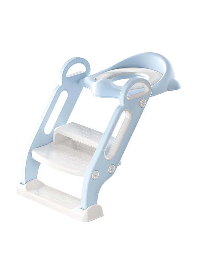 Potty Training Seat with Ladder - Safe and Comfortable Toddler Toilet Seat with Step Stool, Foldable, Non-Slip, Easy to Clean, Blue