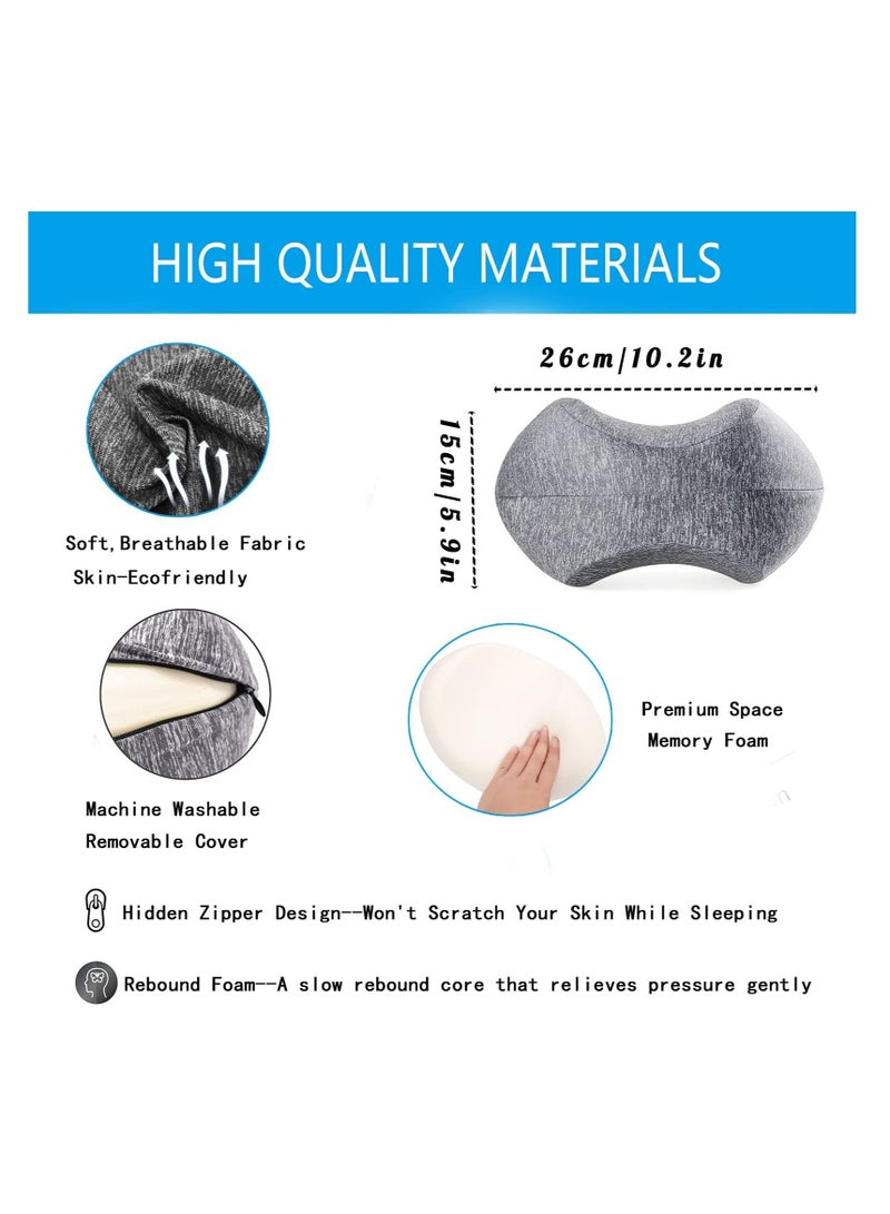 Knee Pillow for Sleeping On Side,Memory Foam Contour Leg Pillow Cooling Bed Wedge Back Support Pillows,Pain Relief for Lower Back Sciatica Hip Joints,Ergonomic Pregnancy Sleep Knee Cushion