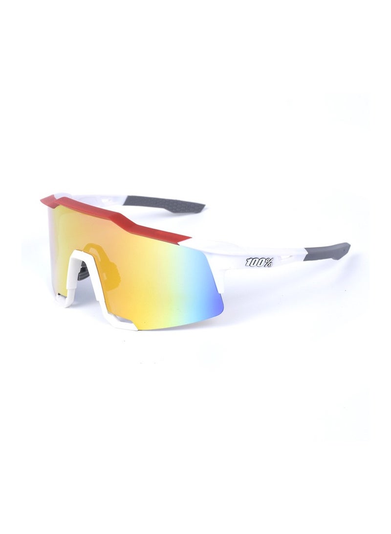 Polarized Sports Sunglasses,Outdoor Cycling Running Fishing Goggles, White