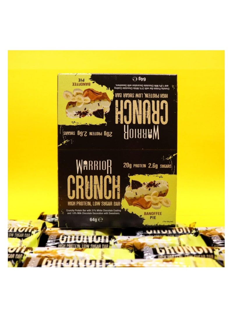 WARRIOR Crunch High Protein Bar Banoffee Pie Flavor 64g Pack of 12