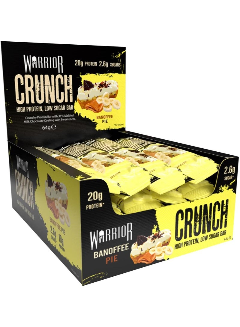 WARRIOR Crunch High Protein Bar Banoffee Pie Flavor 64g Pack of 12