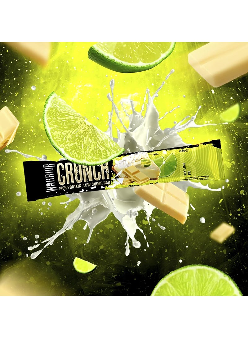 WARRIOR Crunch High Protein Bar Key Lime Pie Flavor 64g Pack of 12