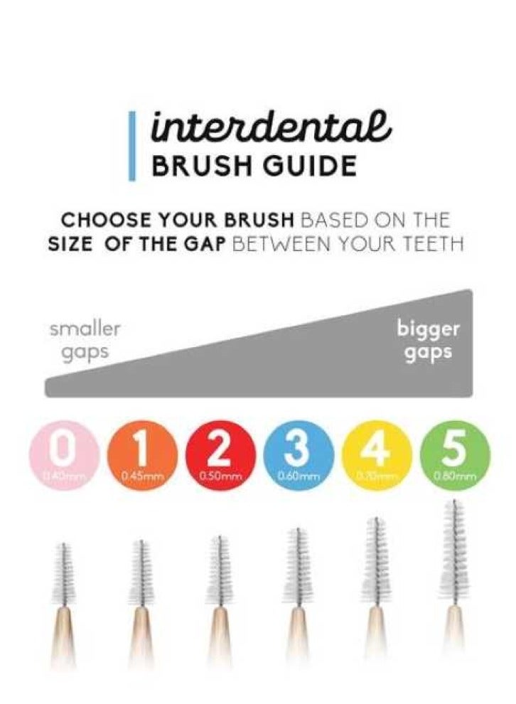 Interdental Brush Bamboo Brushes Size 2-0.50 MM