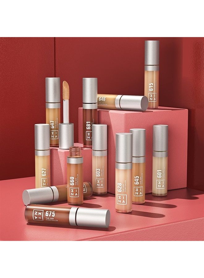 3INA The 24H Concealer 681 - Brightening, Color Correcting Concealer for a Natural, Poreless Finish - Lightweight, Buildable, Creamy Formula - Thick Applicator for a Smooth, Easy Blend - 0.15 oz