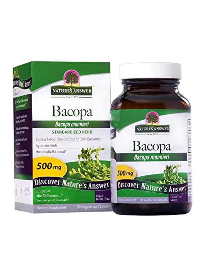 Bacopa Monnieri Dietary Supplements 500 mg - 90 Capsules