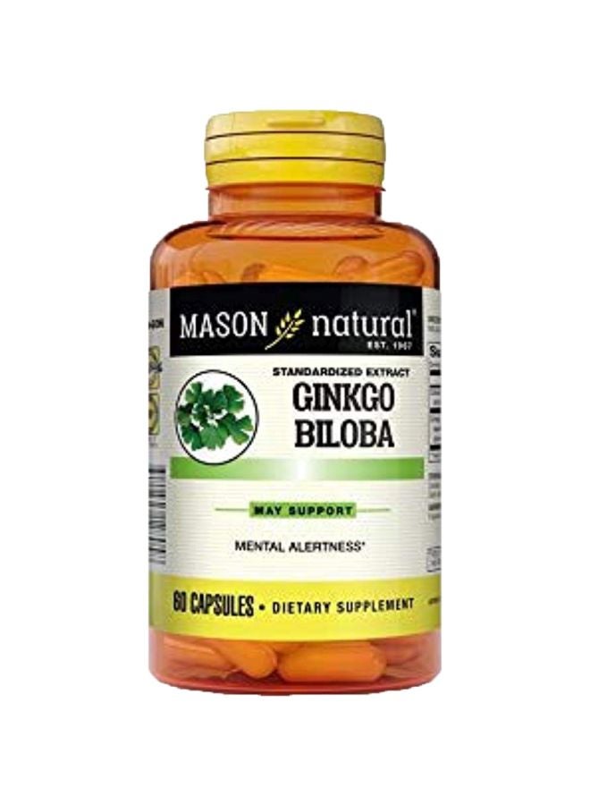 Ginkgo Biloba Dietary Supplement - 60 Capsules