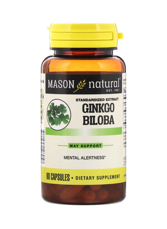 Ginkgo Biloba Dietary Supplement-60 Capsules