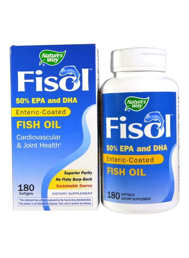 Fisol 70% EPA/DHA Enteric-Coated Fish Oil - 180 Softgels