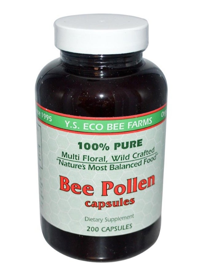 Bee Pollen Dietary Supplement - 200 Capsules