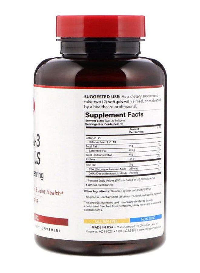 Omega-3 Fish Oils - 120 Softgels