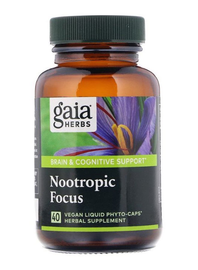 Nootropic Focus - 40 Vegan Liquid Phyto-Caps