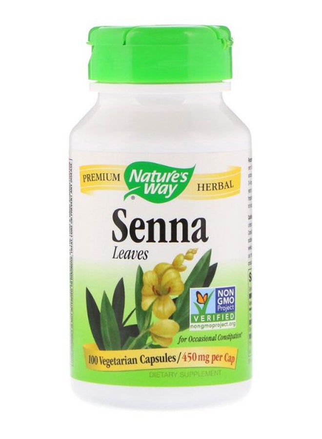 Senna Leaves Dietary Supplement - 100 Capsules