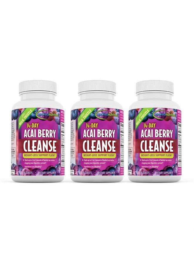 14-Day Acai Berry Cleanse Tablets 56 ct, Pack of 3