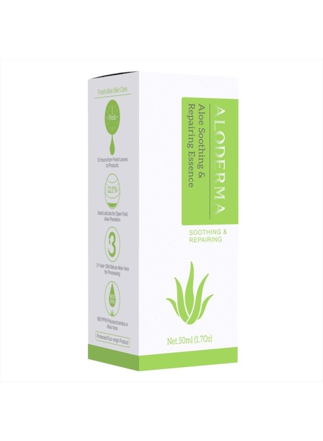 Soothing Facial Serum with 85% Organic Aloe Vera - Calming Serum for Sensitive Skin with Natural Botanicals - Pure Aloe Vera Serum for Face - Lightweight Skin Calming & Nourishing Face Serum
