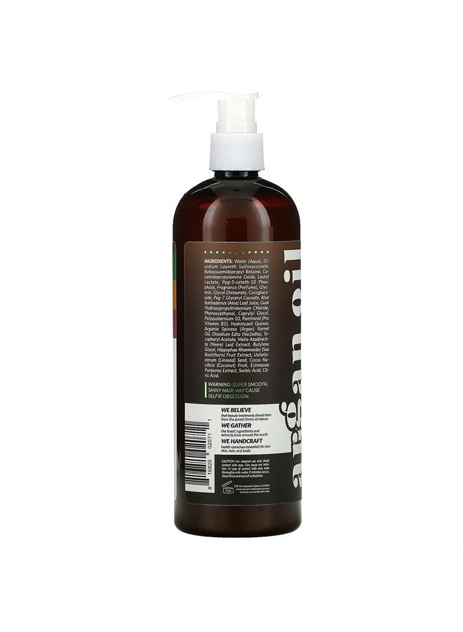 Moroccan Argan Oil Shampoo - (16Fl Oz) - Moisturizing, Volumizing Sulfate Free Shampoo for Women, Men and Teens - Used for Colored and All Hair Types, Anti-Aging Hair Care