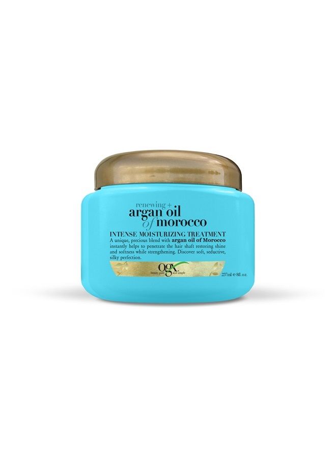 Renewing + Argan Oil of Morocco Intense Hair Moisturizing Treatment, 3-in-1 Conditioner, Deep Conditioning Treatment & Hair Mask for Dry Hair, Paraben-Free, 8 oz