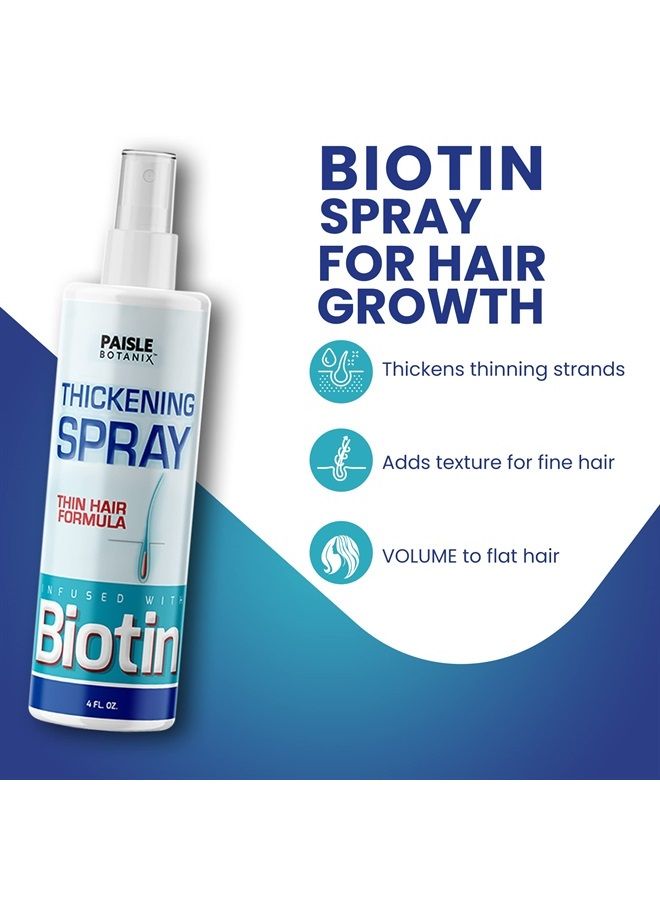 Biotin Hair Thickening Spray for Fine Hair Growth Hair Loss Prevention Treatments Serum Dht Volume Spray for Hair Texturizing Spray Volumizing Spray Hair Thickener for Fine Hair Products