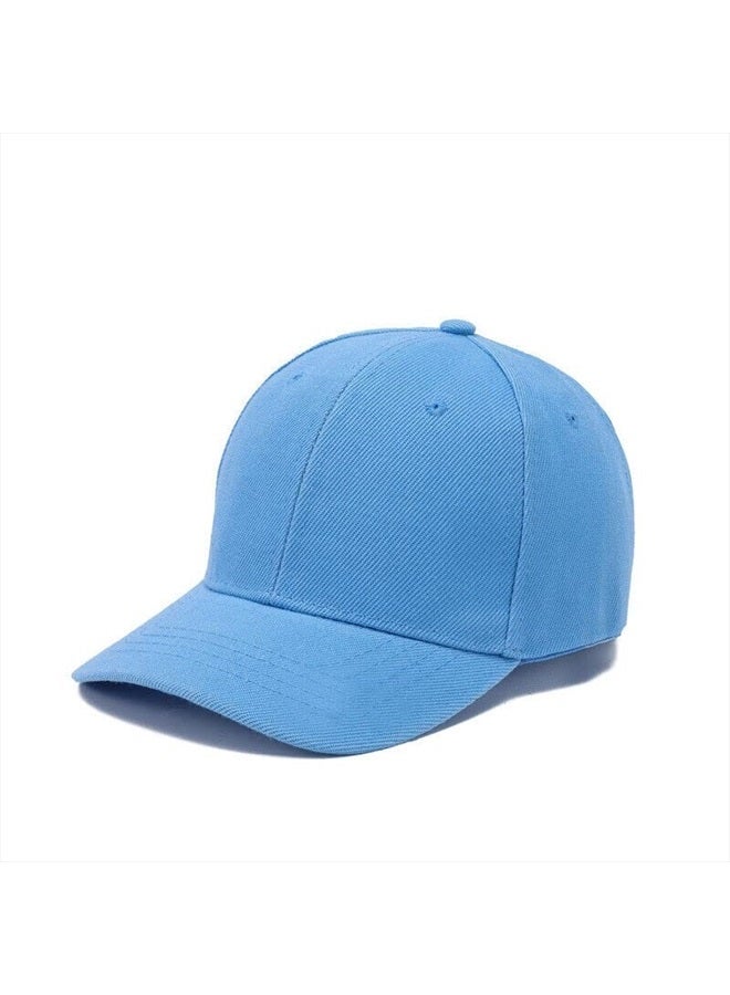 Kids Boy Girl Baseball Cap Hat Soft Lightweight Adjustable Size for 2-9 Years (Light Blue)