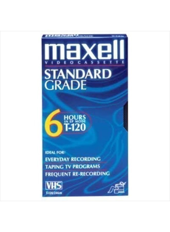 T120GX/5PK VHS Cassette Standard Grade T-120, 6 Hour 5-Pack