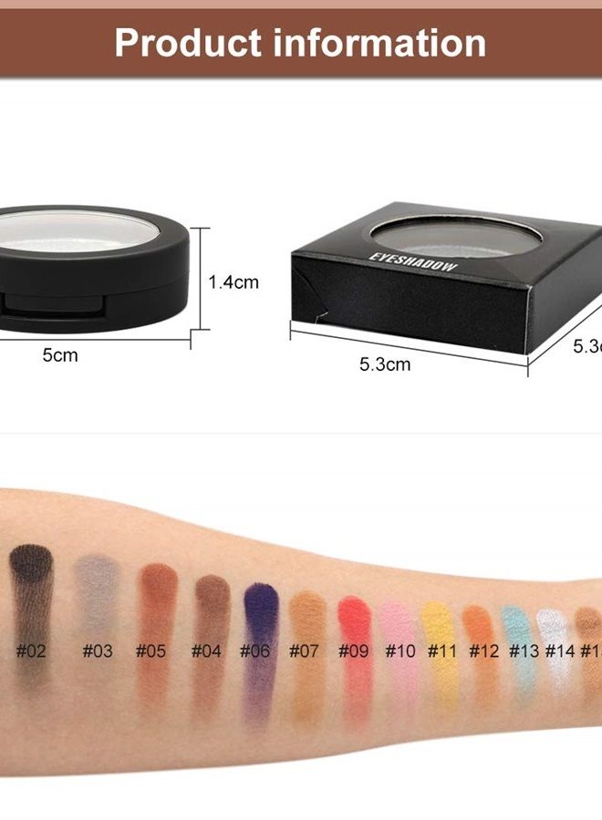 ISMINE Single Eyeshadow Powder Palette Shimmer Pearl White, High Pigment, Longwear Single White Eye Makeup for Day & Night (#01)