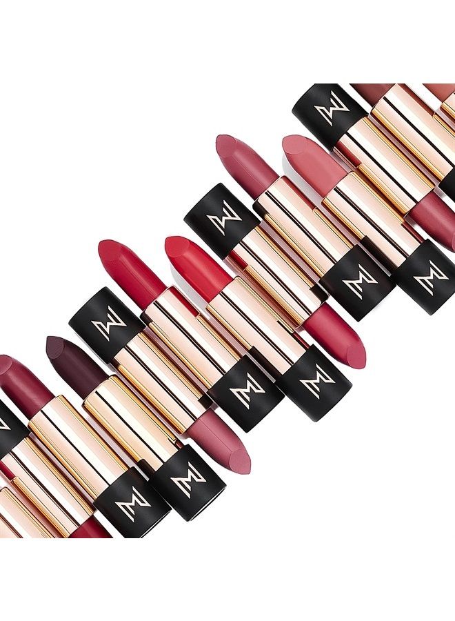 Makeup Silk Suede Lipstick Shades are Perfectly Smooth, Highly Pigmented Lipsticks, Semi Matte Finish, Creamy, Hydrating Formula, Long-lasting, Cruelty Free