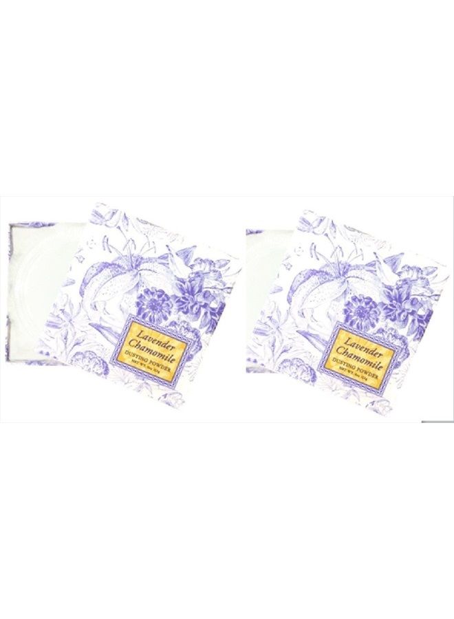 Greenwich Bay Trading Co. Dusting Powder, 4 Ounce (Set of Two Lavender Chamomile)