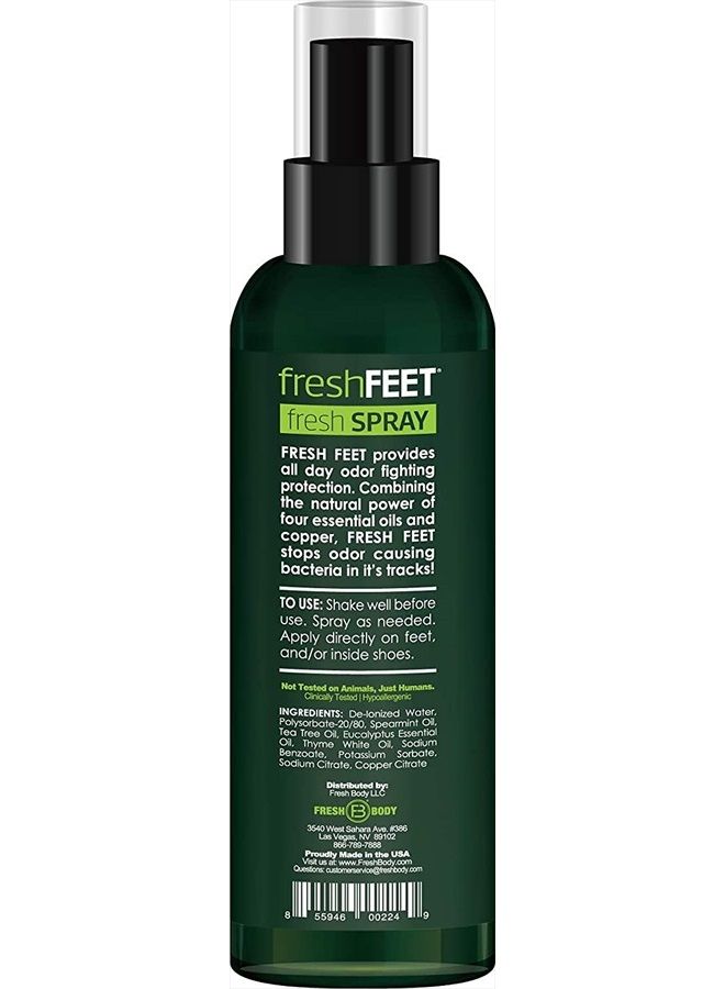 Bundle: Fresh Balls Soothing Anti-Chafing Cream for Men 3.4oz, Fresh Feet Odor Fighting Spray with Essential Oils 4oz